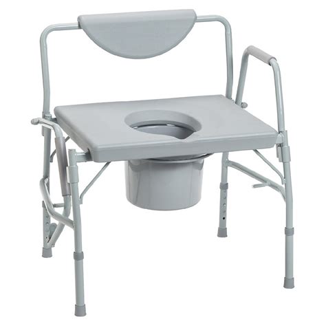 Drive Medical Bariatric Drop Arm Bedside Commode Seat Over Sized Heavy