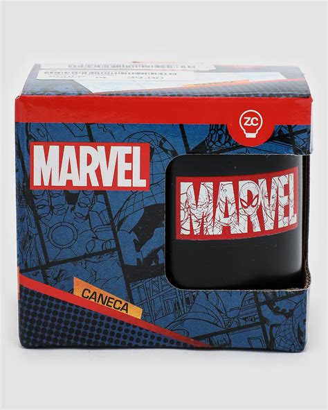 Caneca Mini Tina Marvel Logo 100ml Preta FANLAB FANLAB Oficial