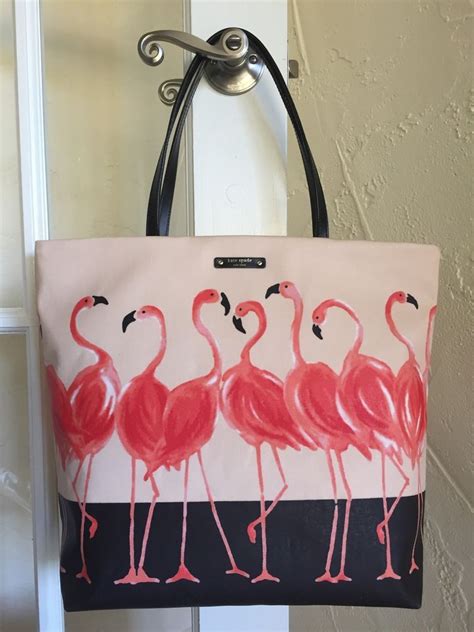 Kate Spade Flamingo Parade Take A Walk On The Wild Side Bon Shopper Wkru3833 For Sale Online