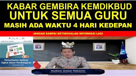 Kabar Gembira Dari Kemdikbud Untuk Semua Guru Sertifikasi Dan Non