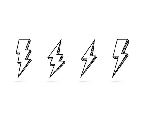 Electric Lightning Set Of Icons On A White Background Stock Vector By ©hobbitart 294840600