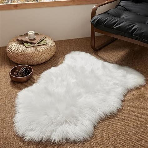 Amazon Ashler Faux Fur Rug White Small Area Rugs Fluffy