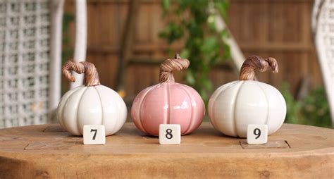 Ceramic Pumpkin Solid Color Fall Decor Small Pottery Etsy