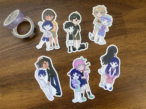 Omori Characters 3inch Vinyl Die Cut Stickers Etsy Canada