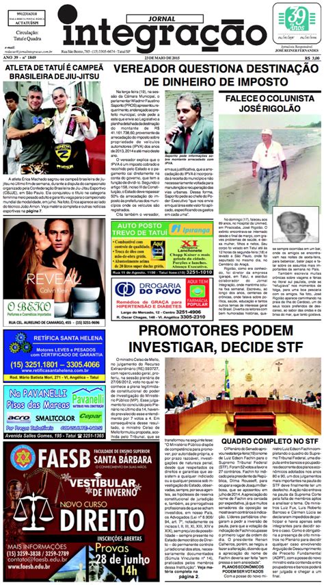 Edi O Completa De De Maio De Jornal Integra O