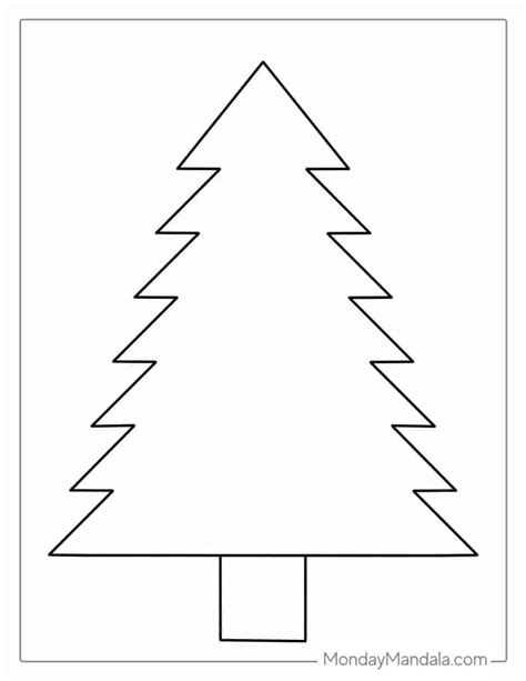 Christmas Tree Coloring Pages Free Pdf Printables