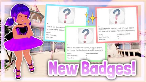 6 NEW BADGES WHAT COULD THEY BE FOR Royale High Leaks Ideas YouTube