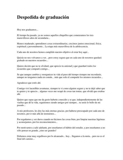 An Image Of A Page In Spanish With The Words Despedida De Grundion