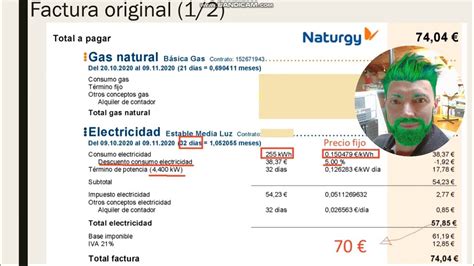 Tarifas Mes Luz Naturgy