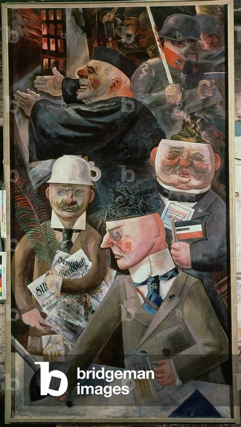 Image Of The Pillars Of Society 1926 Oil On Canvas By Grosz George