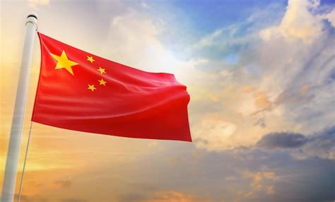 Premium Photo A National Flag Of China Isolated 3d Waving Flag