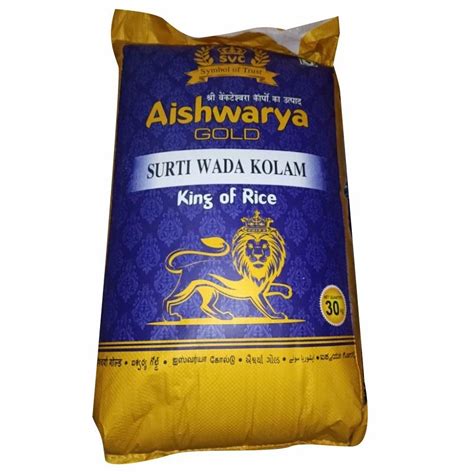 Aishwarya Gold Kg Fully Polished Kolam Rice Packaging Type Pp Bag