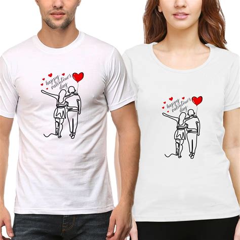 Happy Valentine's Day Couple T Shirts (Pack of 2) - Swag Swami