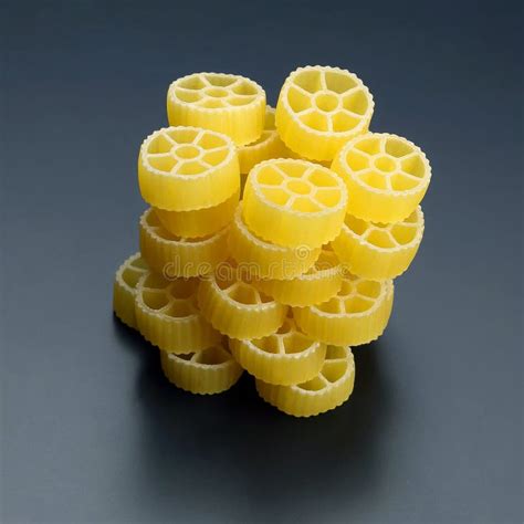 Uncooked Dry Pasta In The Shape Of A Wheel Stock Photo Image Of