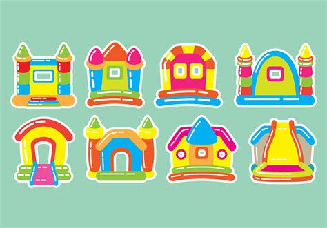 Bounce House Icons 128941 Vector Art at Vecteezy