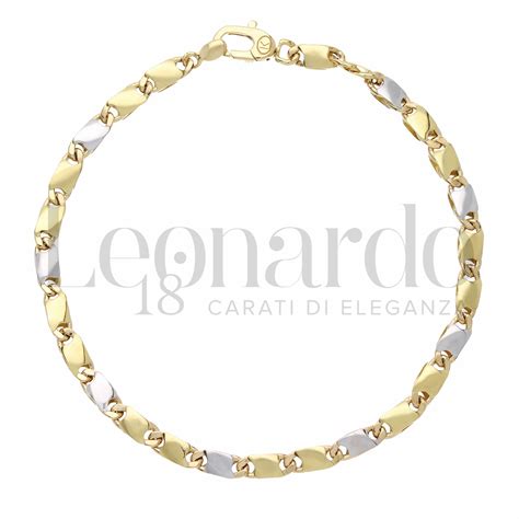 Bracciali Bracciale A Catena Piatta Da Uomo In Oro Carati Lunghezza