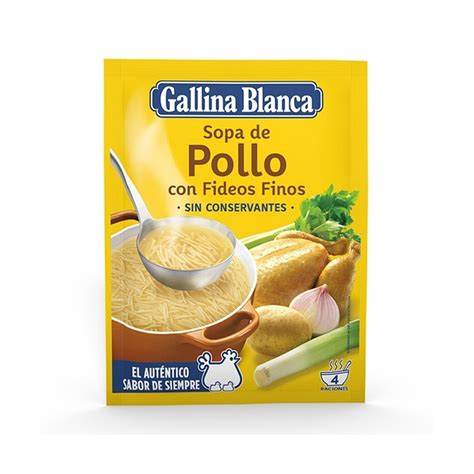 Pack Uds Gallina Blanca Sopa De Pollo Con Fideos Sobre Gr