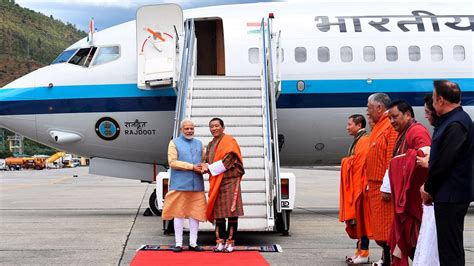 Modi Arrives In Bhutan On Two Day Visit