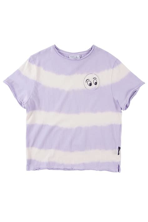 REVIVAL Ecru Lavender Tie Dye T Shirt Loose Fit Loud Apparel