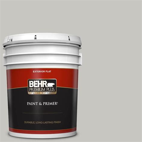 Behr Premium Plus 5 Gal Ppu24 16 Titanium Flat Exterior Paint