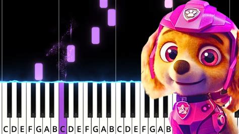 Skye S Song Ost Paw Patrol The Mighty Movie Piano Cover Sheet