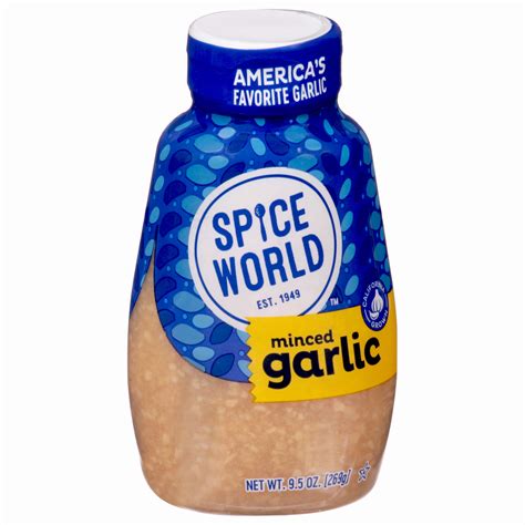 Spice World Premium Minced Garlic In Squeezable Bottle Fresh And