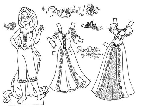 The Paper Doll Is Dressed Up As Rappui And Princess Aurora From Disney