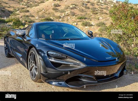 A Black Mclaren 720s San Diego California Stock Photo Alamy