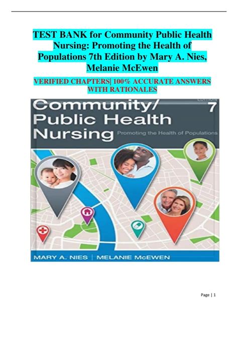Community Public Health Nursing – Promoting the Health of Populations ...