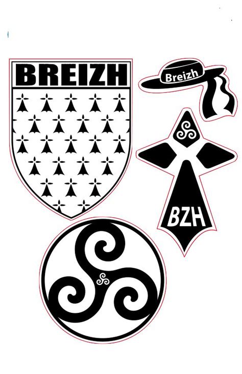 Autocollant Les Symboles Bretons Le Blason Le Chapeau Breton L