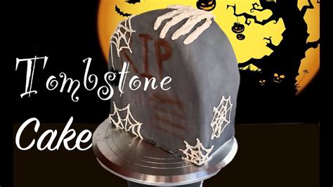 How To Make A Halloween Tombstone Cake Ella Cakery Youtube