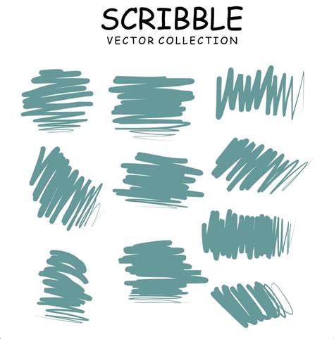 Set Of Hand Drawn Ink Pen Scribbles Vector Art At Vecteezy