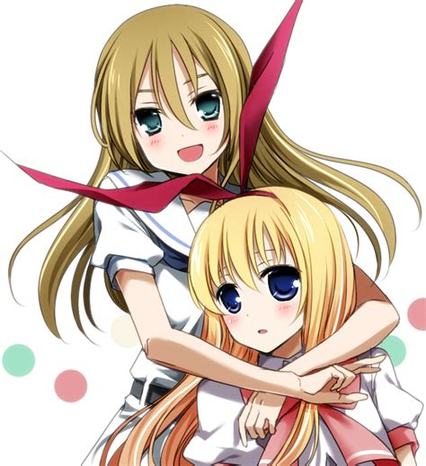 Safebooru 2girls Amae Koromo Animal Ears Blonde Hair Blue Eyes Blush