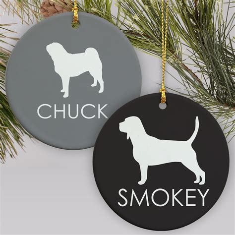 Dog Breed Personalized Ceramic Ornament | GiftsForYouNow