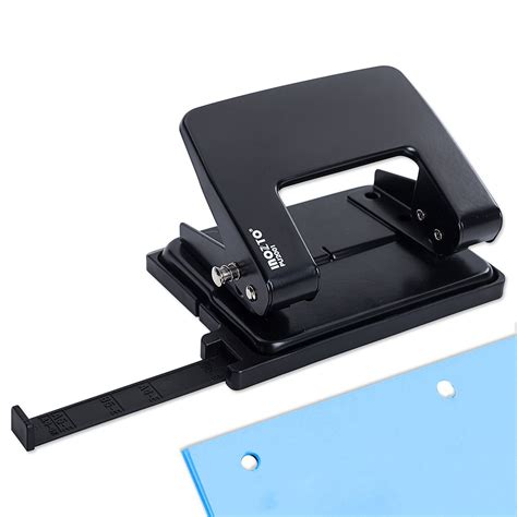 2-Hole Punch Heavy Duty Paper Hole Puncher Tool, Hand Held Office Punching 20 Sheets Punch Capacity