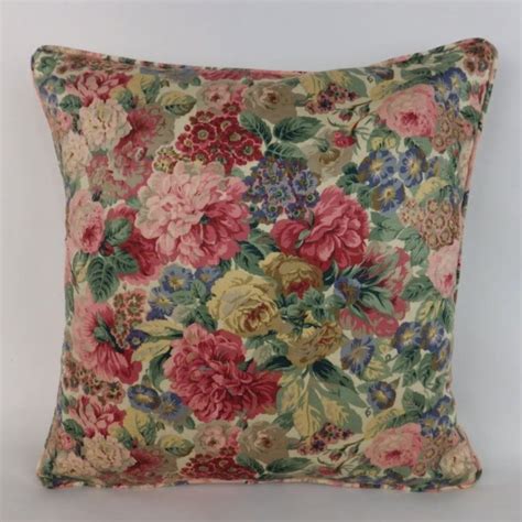 Vintage Sanderson Rose and Peony Floral Cushions - Kimberley Dawn Cushions