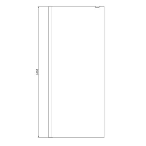 1400x900mm Black Frameless Walk In Shower Enclosure Hinged Return Panel