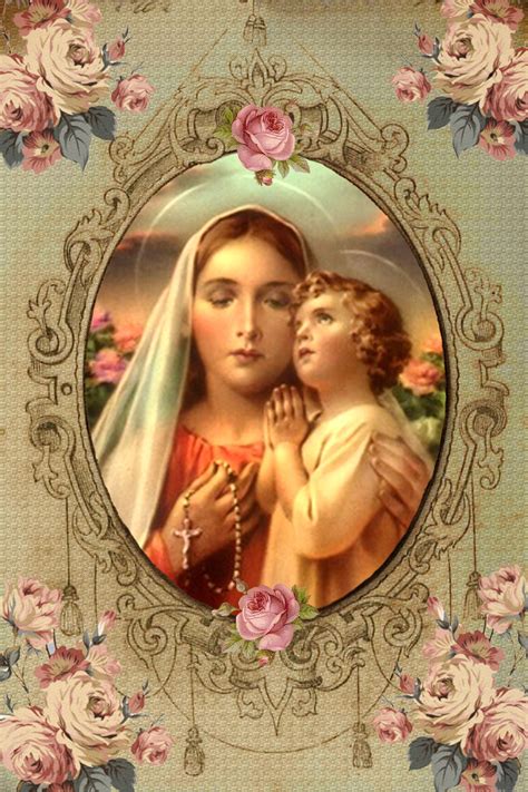 Blessed Virgin Mary And Baby Jesus Mother Mary Images Images Of Mary