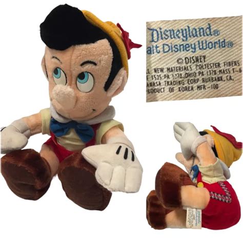 Disneyland Pinocchio Plush Doll Walt Disney World Vintage Vtg