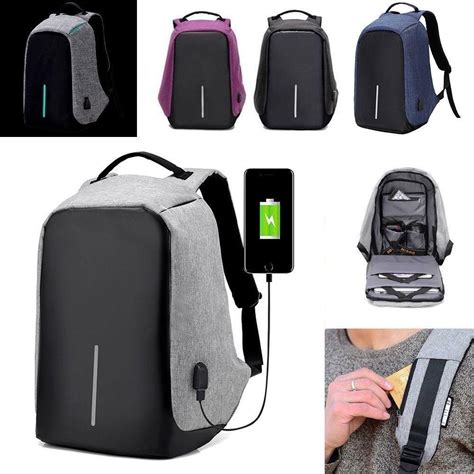 Mochila Antirrobo Mochila Impermeable Puerto Usb Cable Meses Sin