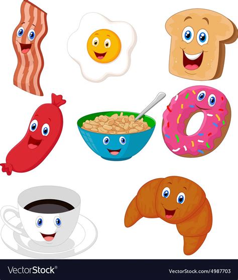 Cartoon Images Of Breakfast Food