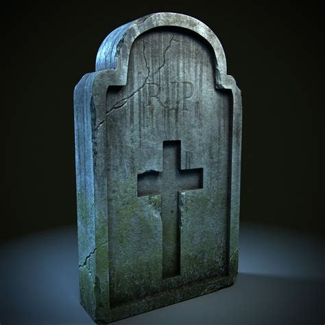 Old Cracked Grave Tombstone Cracked Grave Tombstone Tombstone Halloween Diorama