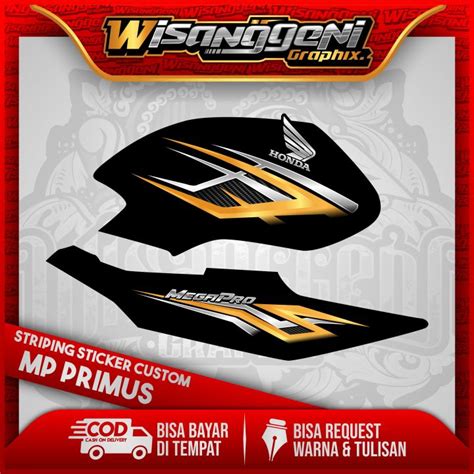 STRIPING STICKER DECAL HONDA MEGAPRO MP PRIMUS CUSTOM 15 STIKER MOTOR