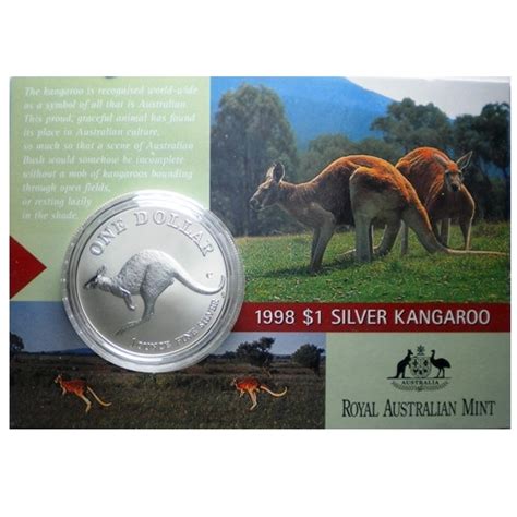 D Lar De Plata Oz Canguro Australia Coincard Mynumi