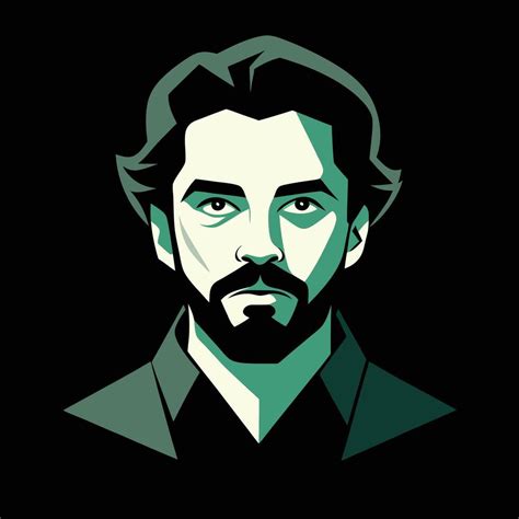 A man with a beard and a green background 50931727 Vector Art at Vecteezy