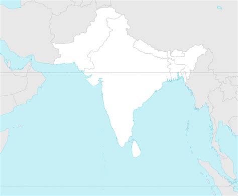 Asie du Sud carte politique vierge Média Encyclopædia Universalis