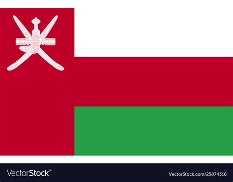 Flag oman Royalty Free Vector Image - VectorStock