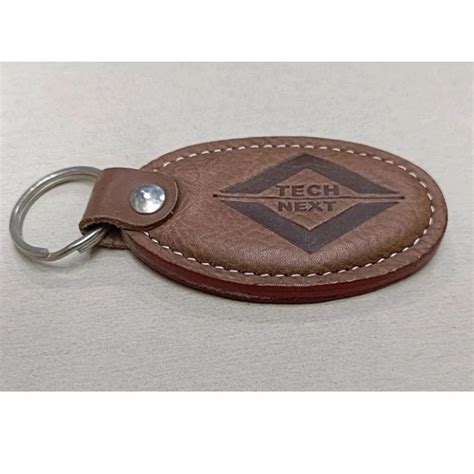 Leather Oval Brown Promotional Key Chain 3mm Size 4x3inch Lxw At Rs