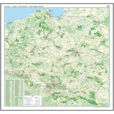 Polska Mapa Park W Narodowych Magnetyczna Artglob