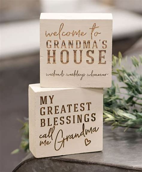 Col House Designs Wholesale Grandma S House Engraved Blocks 2 Asst